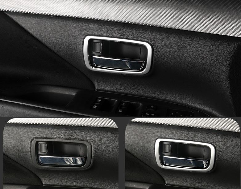 Matte Silver Car Inner Door Handle Trim for Mitsubishi Outlander Sport 2020-2021