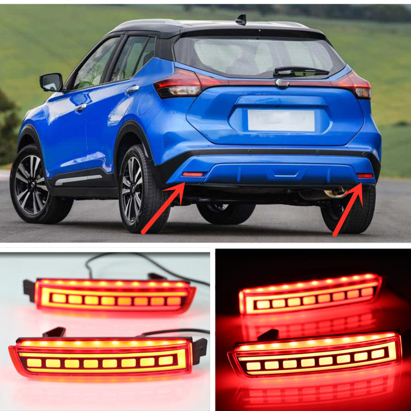For KICKS 2017-2023 Square LED Rear Fog Light Tail Bumper Light Sets 2X v