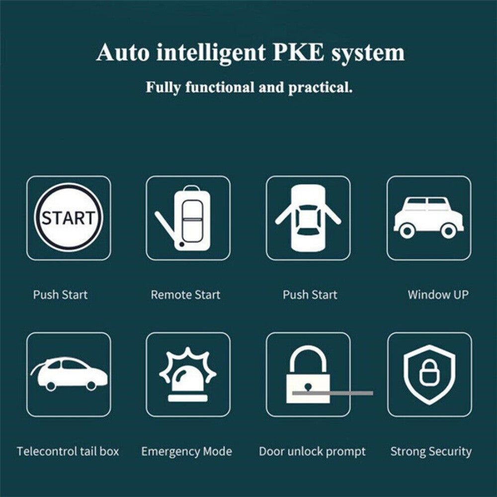 Car Keyless Entry Engine Start Alarm System Push Button Remote Starter Stop Sets n