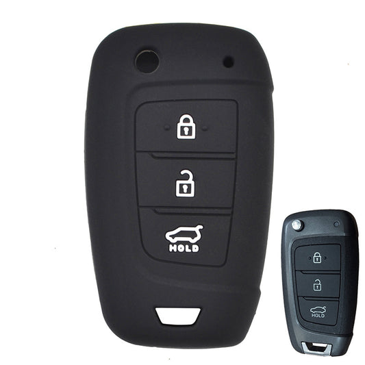 Silicone Remote Key Fob Cover Case for Hyundai Kona for Tucson Azera i30 i40 2018