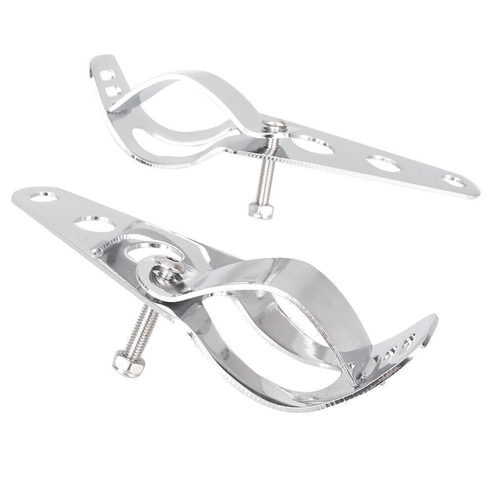 35mm-43mm Motorbike Headlight Fork Ears Mount Brackets Fit Chopper Cafe Racer