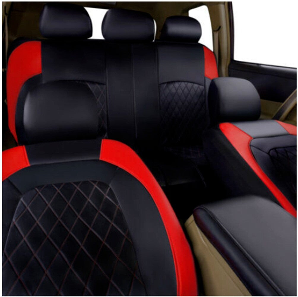9X/SET 5-Sits Car for Seat Cover PU Leather Accessories Protector Universal Full Set n