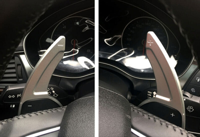 for Audi A3 S3 2014-2016 Silver Aluminum Inner Steering Wheel Shift Paddles 2P