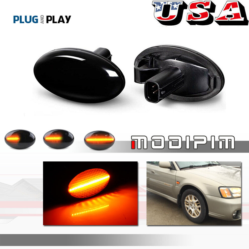 Sequential LED Side Marker Lights for for Subaru Impreza WRX STI Forester Liberty- v