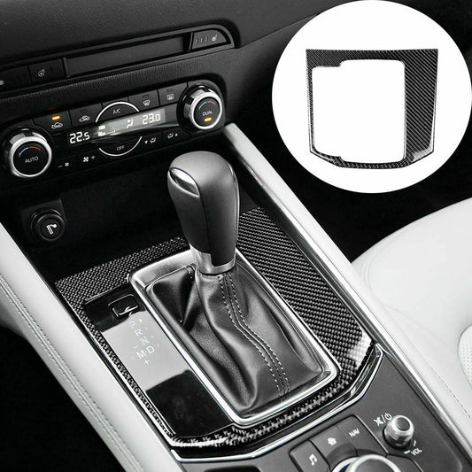 Carbon fiber interior center console gear shift cover suitable for Mazda CX-5 (2014-18)