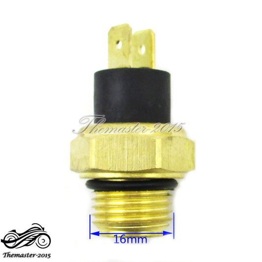 16mm Radiator Thermal Fan Switch For 250cc Water Cooled ATV Quad Scooter Moped Q