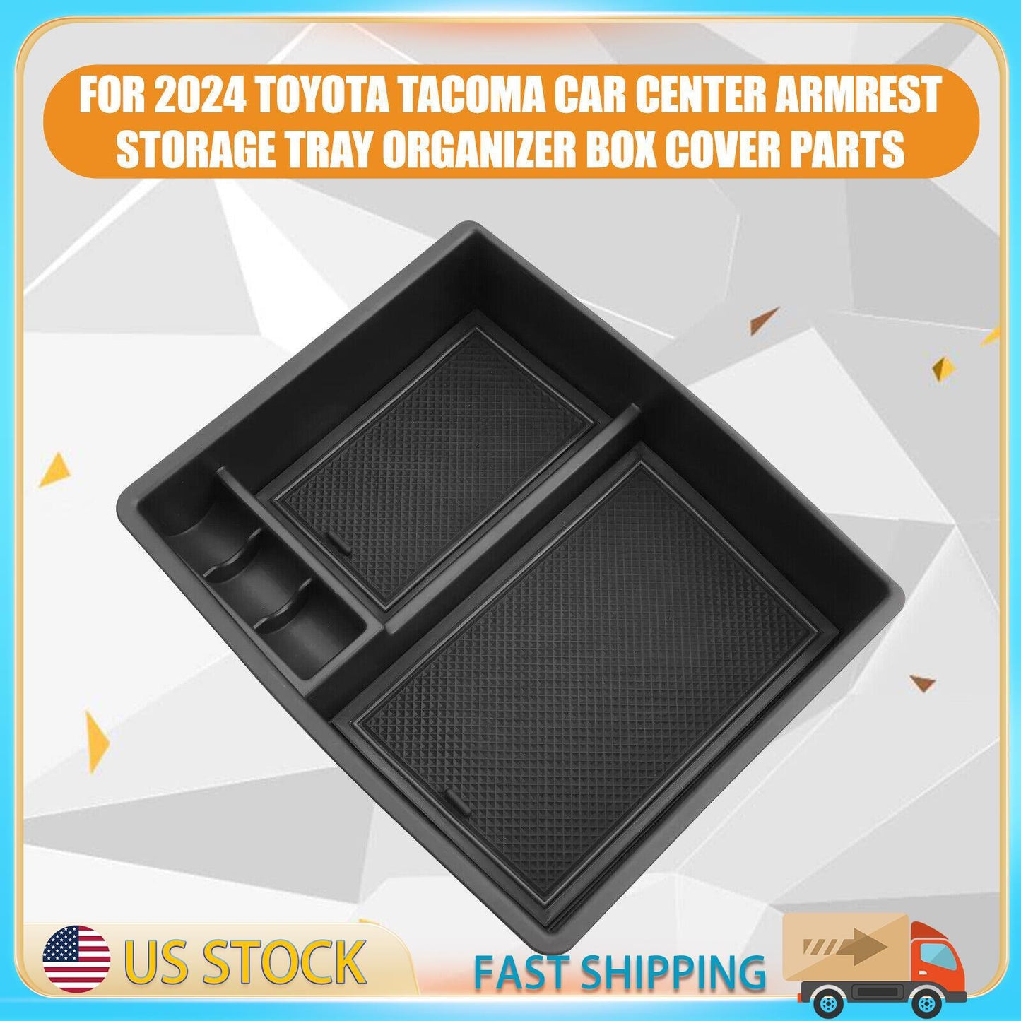 for Toyota Tacoma 2024 Cab Center Console Armrest Storage Tray Organizer Box