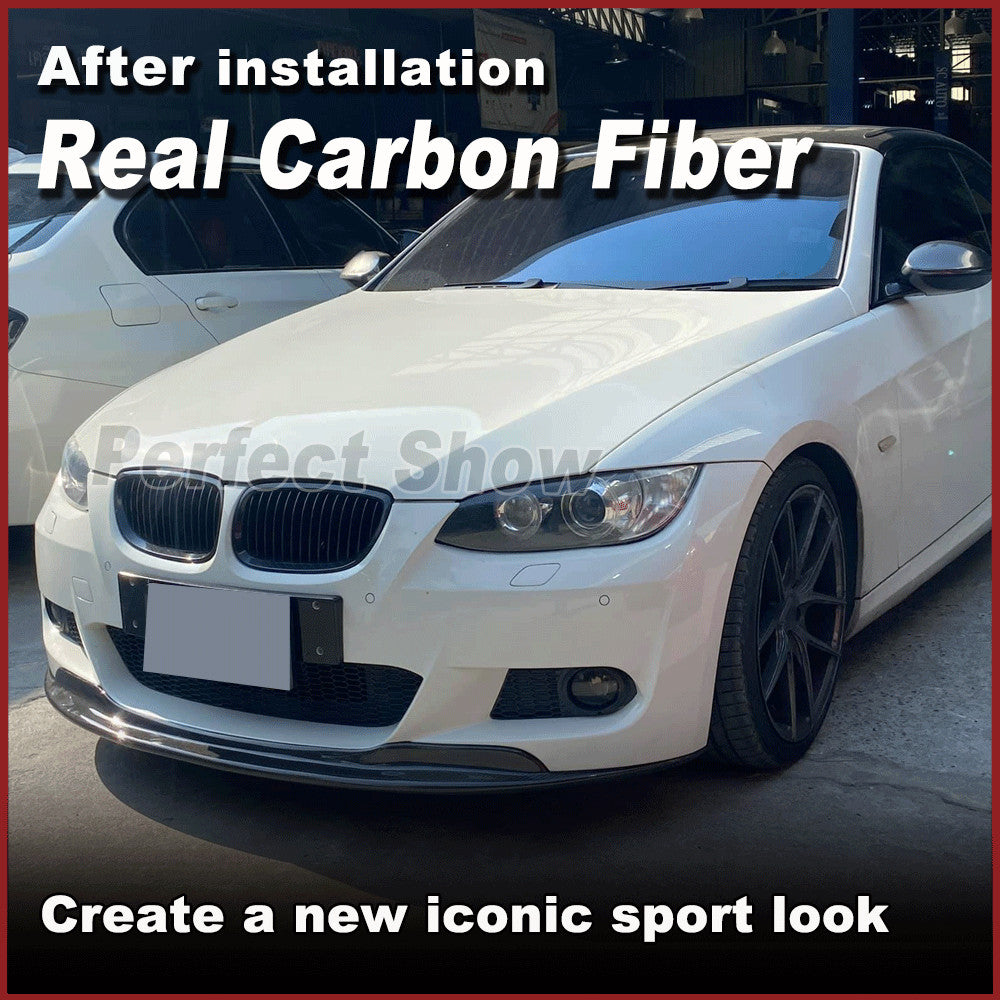 for BMW 3 Series E90 E92 E93 M3 2006-2013 REAL Carbon Front Bumper Lip Spoiler