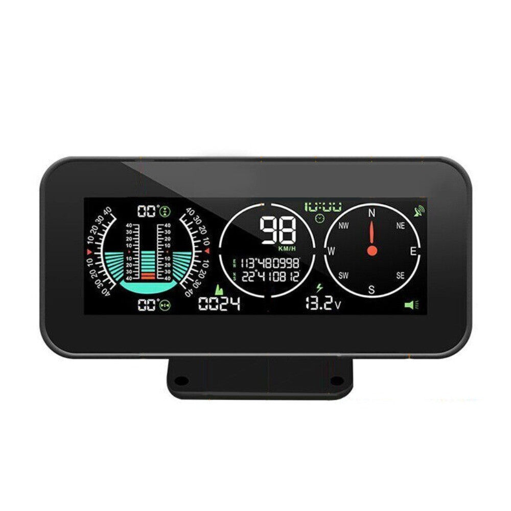 1Head Up Display GPS Digital Speedometer Pitch Angle Danger Alarm Car Universal n