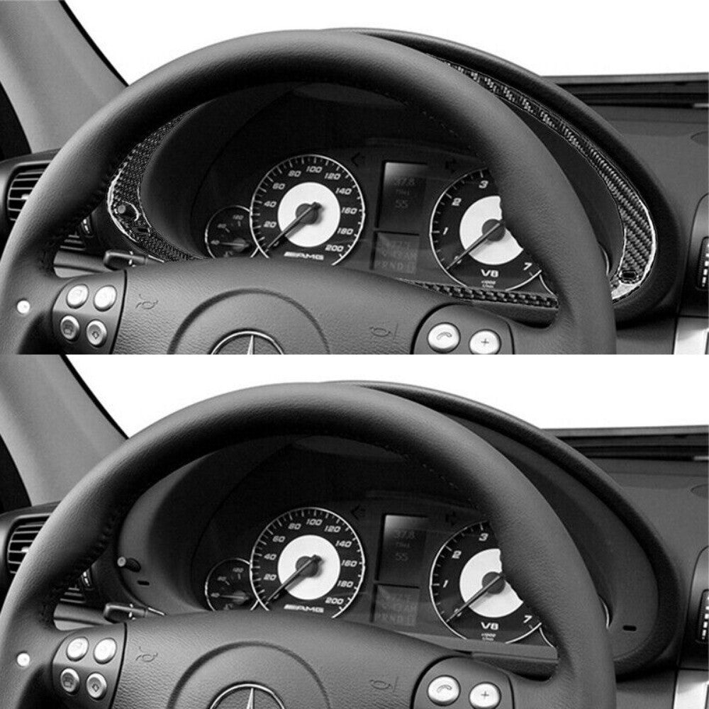 Suit for Benz W203 C-class 2005-07 Carbon Fiber Speedometer Interior Trim Type-A n