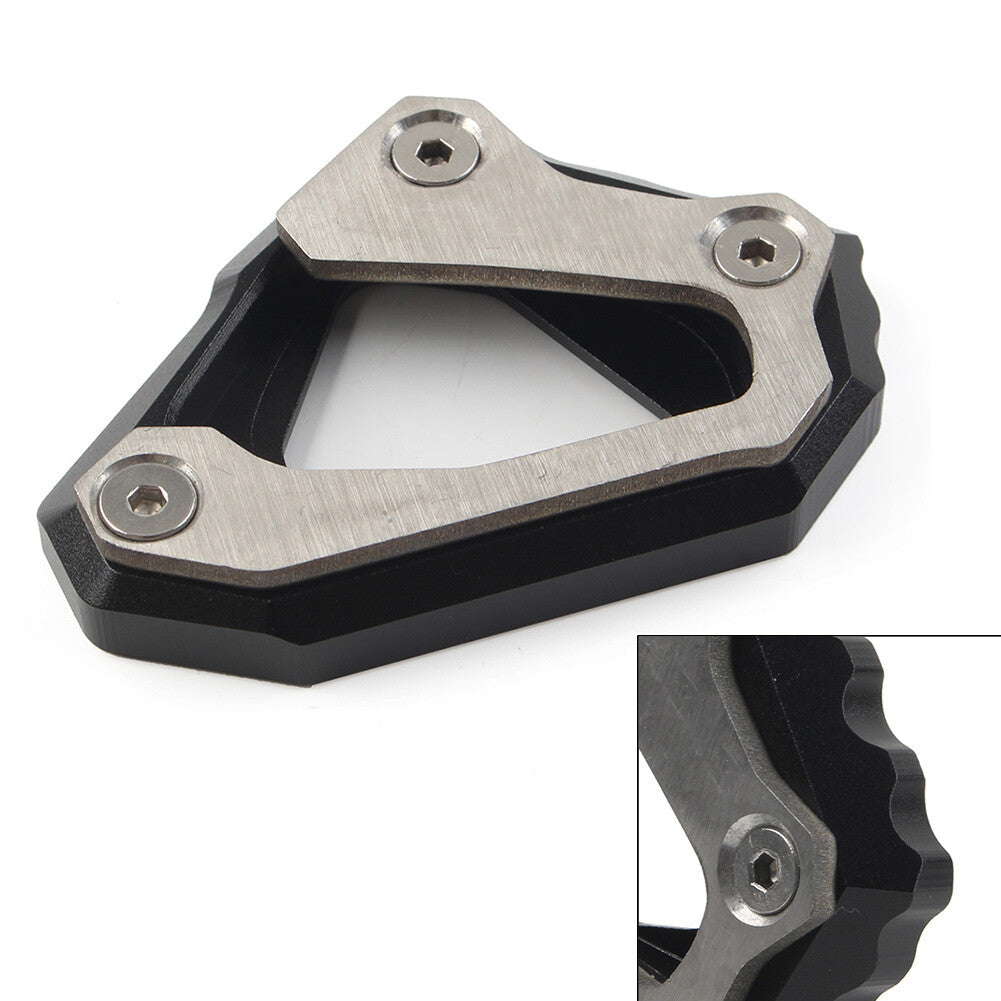 Kickstand Side Stand Enlarger Foot Support Plate Black for Yamaha MT-10 2015-21