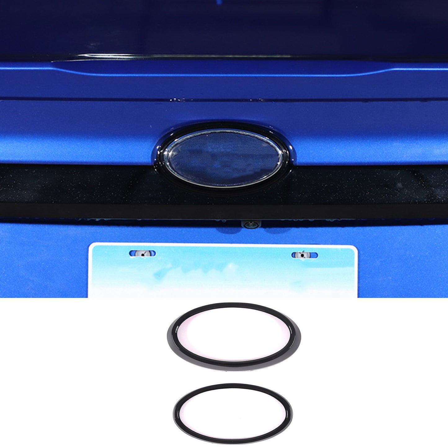 Glossy black ABS range hood handle accent cover for Hummer H2 2003-2009 .
