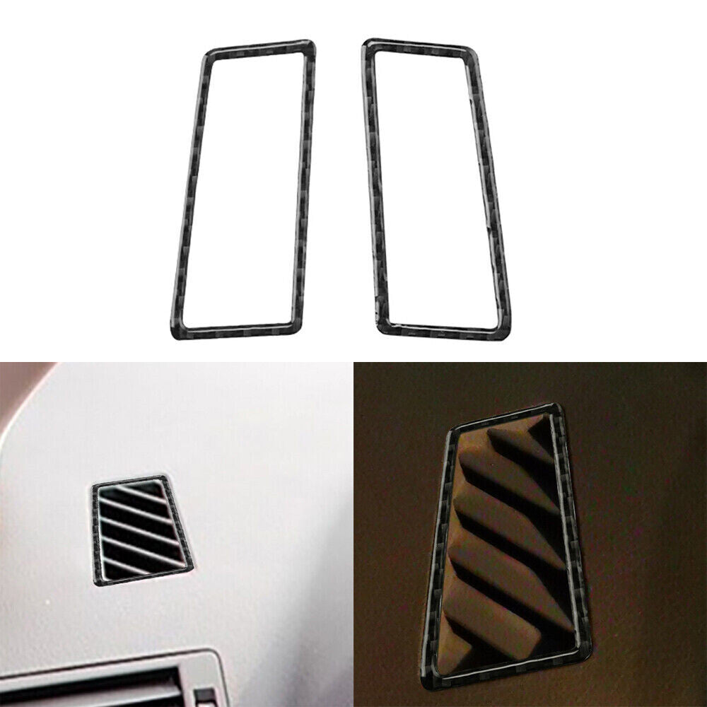 2x carbon fiber dashboard air outlet trim for Audi A4 S4 2005-2008