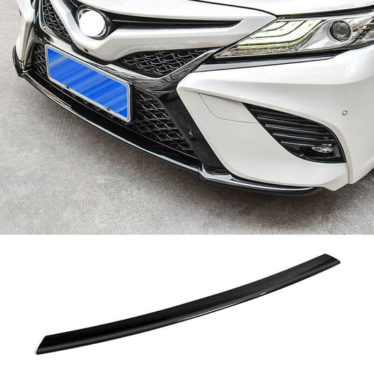 for Toyota for Camry 2018-2021 Glossy Black Front Bumper Molding Strip Cover Trim