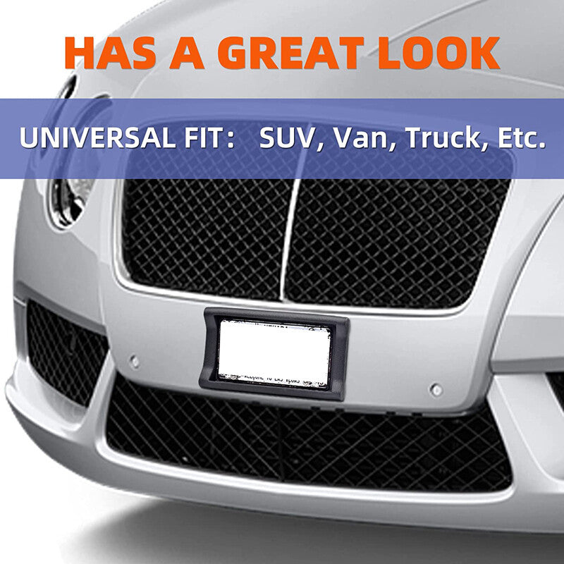 License plate bumper protector with screws and 2.3-inch thick protective rubber kit - n