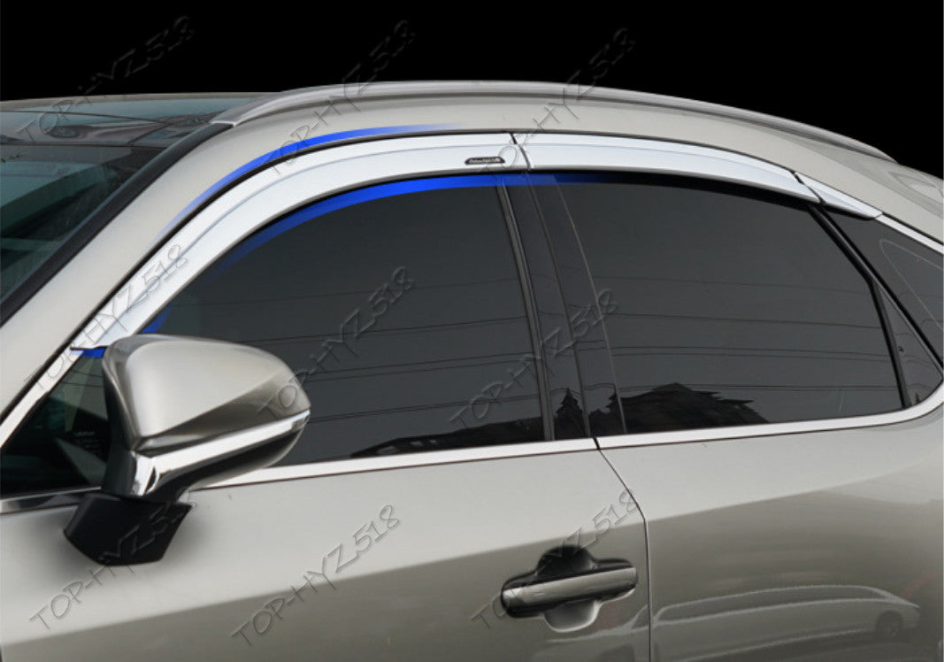 for Lexus RX 350 500h 2023-2024 Chromed Window Visor Vent Sun Rain Guards Covers
