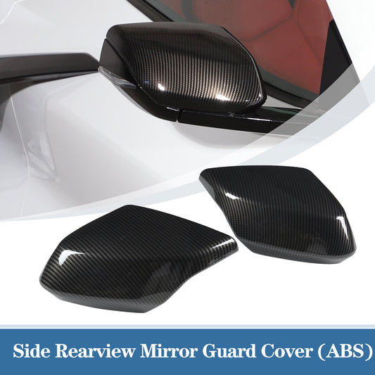 Carbon ABS front side mirror caps for Corvette C8 Z06 2020-2024 .