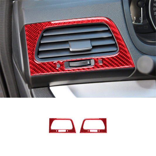 Red Carbon Fiber Rear Door Handle Frame Trim Cover for KIA Sedona 2015-2016 v
