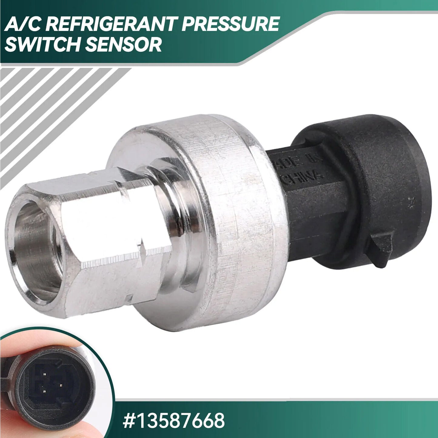 13587668 Suitable for refrigerant pressure switch sensor in for Buick , for Chevrolet , and for Hummer air conditioning systems. Q