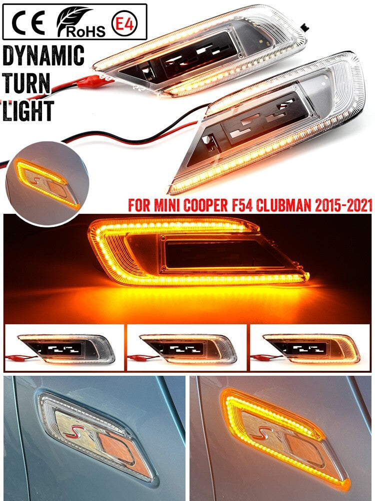 Dynamic Smoke LED Side Turn Signal Lamp for Mini Cooper F54 Clubman 2015-2020