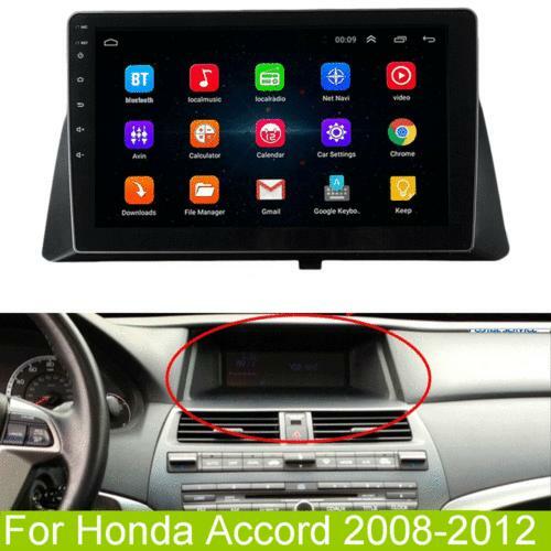 10.1-inch screen compatible with 08-12 for Honda Accord Quad-core Android 9.1 radio, stereo BT FM, GPS player - n