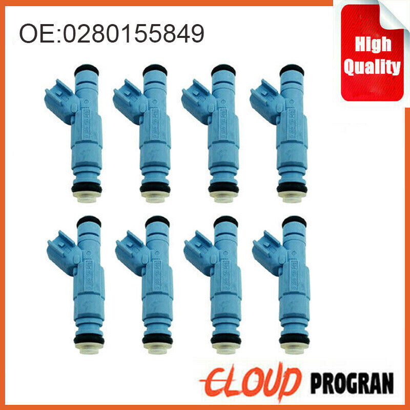 8x Fuel Injectors 0280155849 for JEEP for WRANGLER CHEROKEE for BMW 3 5 SERIES 24LB