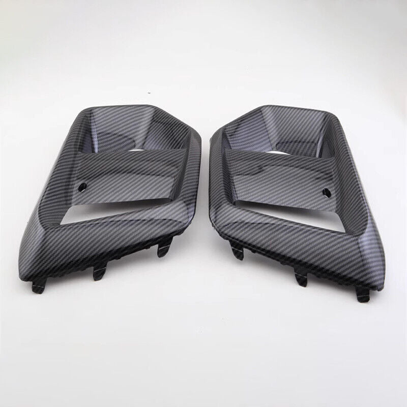 Carbon Fiber Style ABS Front Bumper Fog Lamp Cover Bezel for Ford Focus RS 16-18