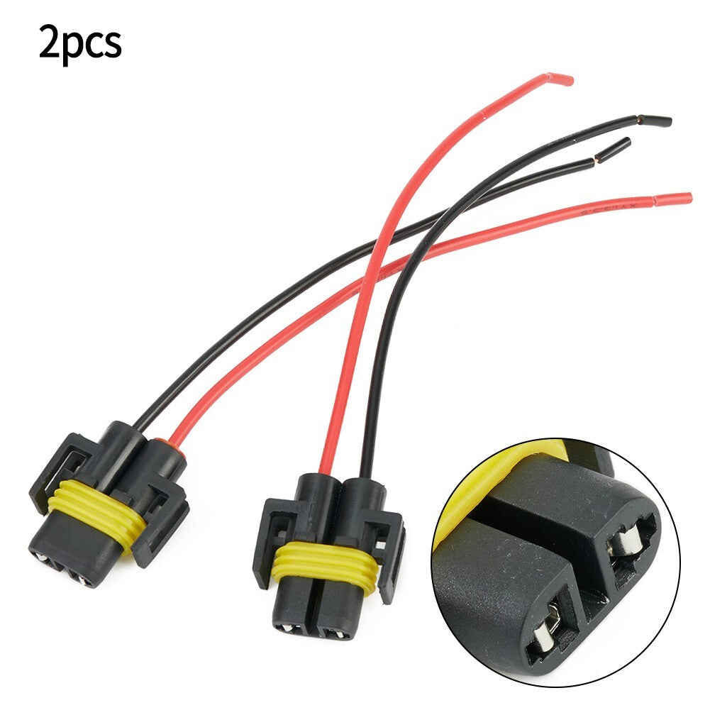 Reliable performance H11 H8 female connector adapter harness 2-pack