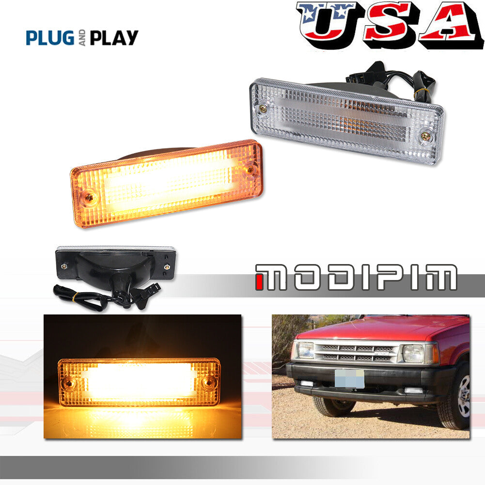 Transparent front corner signal light for for Mazda 323 626 B2200 B2600 pickup trucks - v