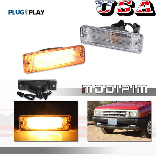 Transparent front corner signal light for for Mazda 323 626 B2200 B2600 pickup trucks - v