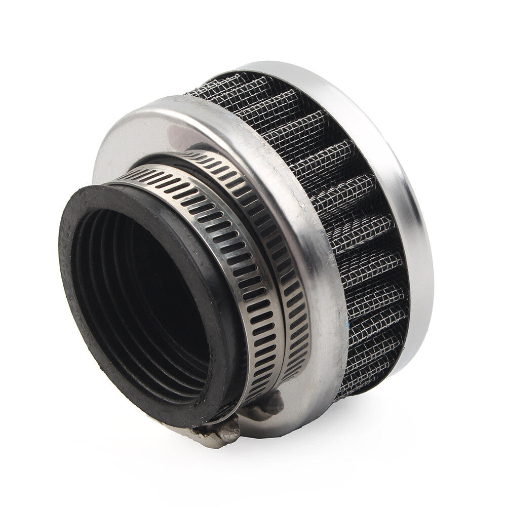 Air Intake Filter Cleaner Rubber Bend Inlet Stainless Steel Mesh Motorcycle 42mm Q
