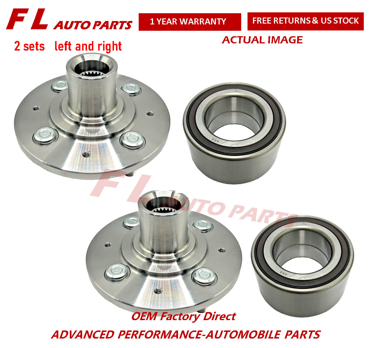 for Honda Prelude 1988-1989 for Acura Integra 1990-1993 Front Wheel Hub  Bearing