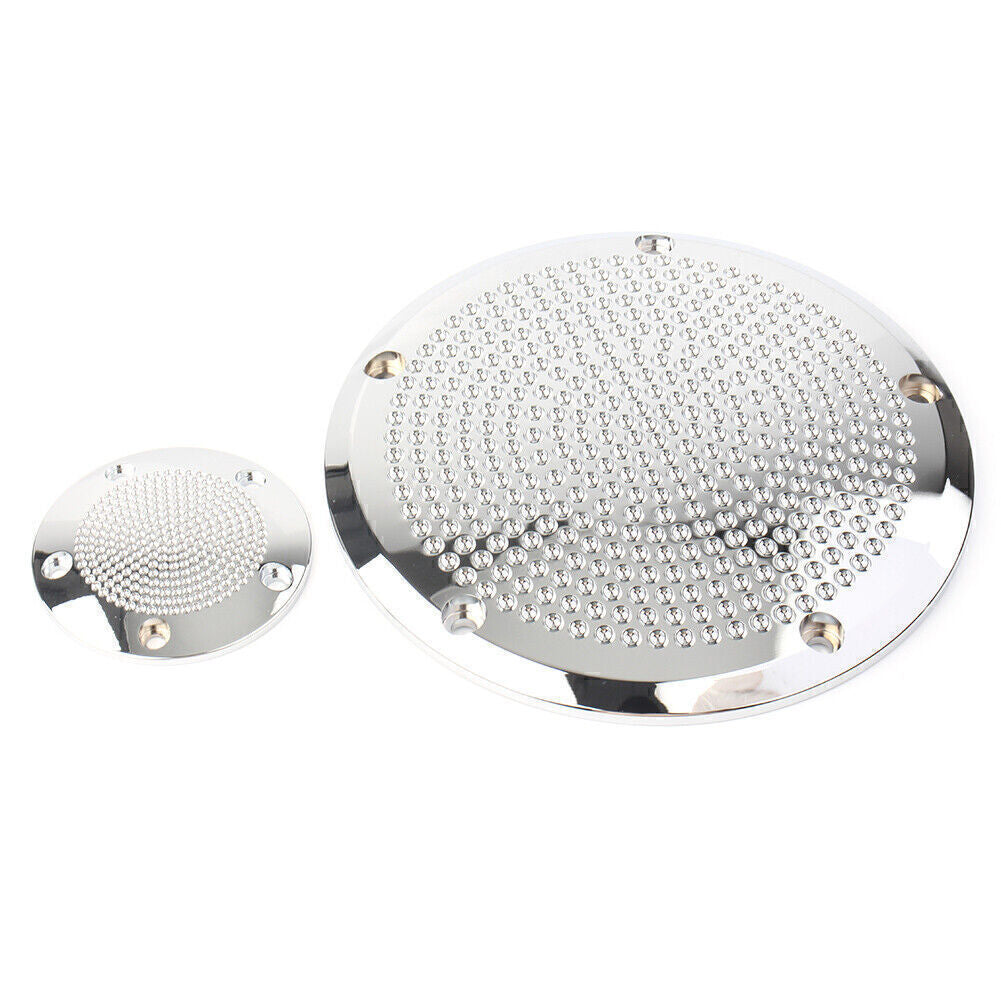 Pair Alminium 5 Hole Engine Clutch Cover Timing Cover for Harley Twin Cam Silver Q