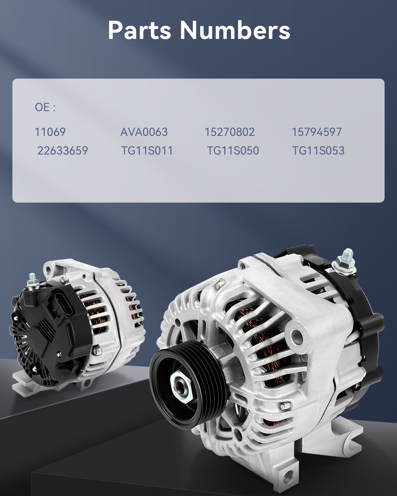 AVA0063 New 115Amp Alternator 12V Fit for 2004-2008 for Chevrolet Malibu AVA0063