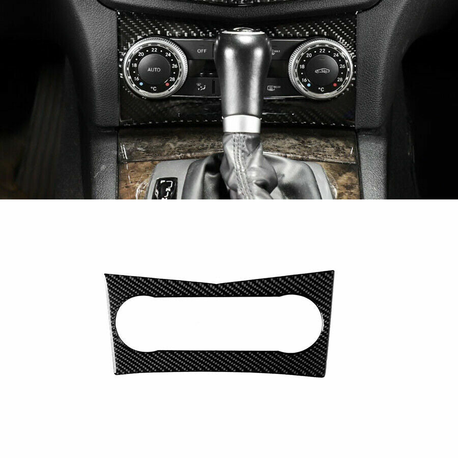 Carbon fiber interior CD player cover trim fits for Mercedes C-Class W204 07-10