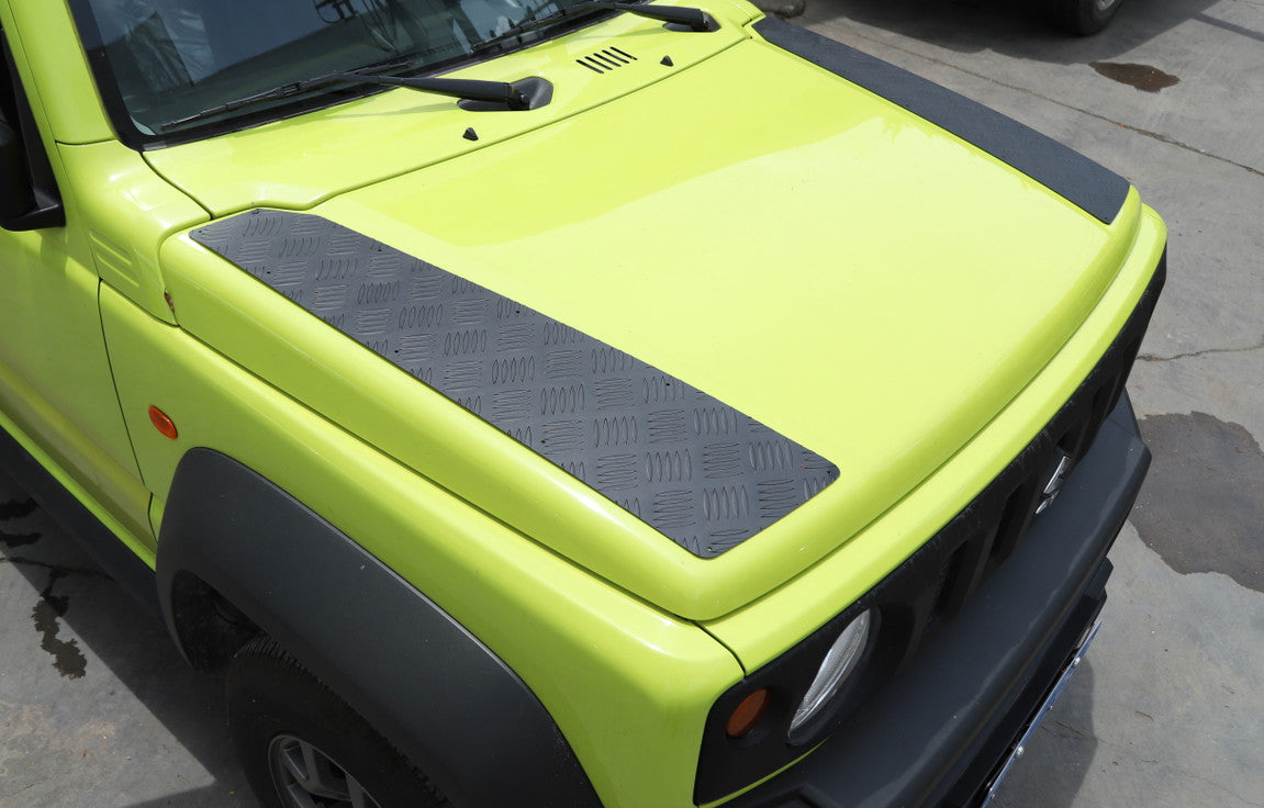 For 19-23 for Suzuki for Jimny black alloy Front Hood Bonnet Molding Cover Trim 2PCS B n