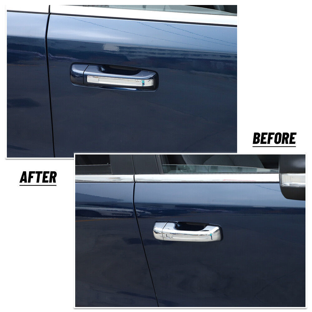 Exterior Door handle Cover Trim for Dodge for Ram 1500 2018-2021 Chrome High-Version