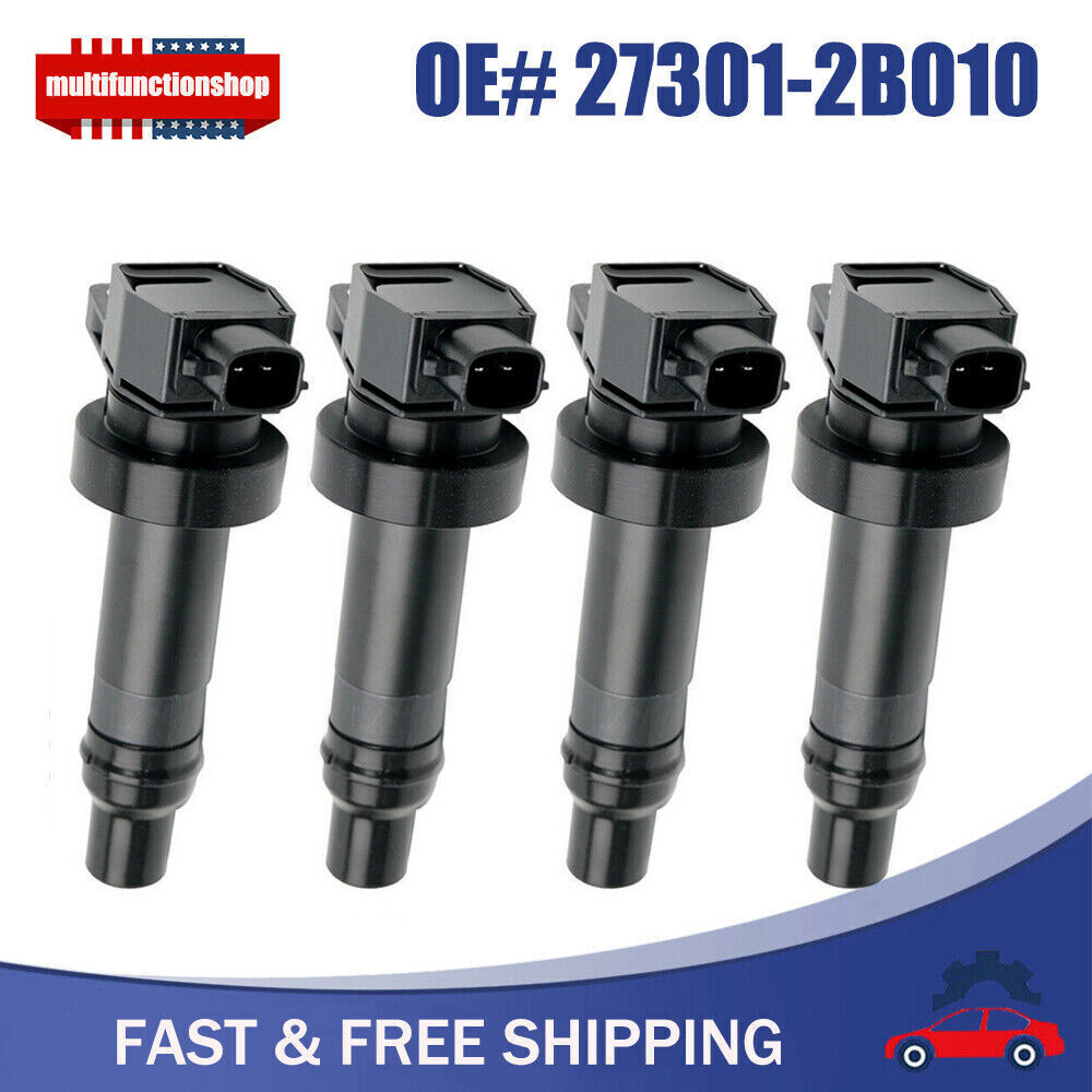 4Pcs Ignition Coils for HYUNDAI for Kia Soul 1.6L L4 2010-2011 27301-2B010 NEW