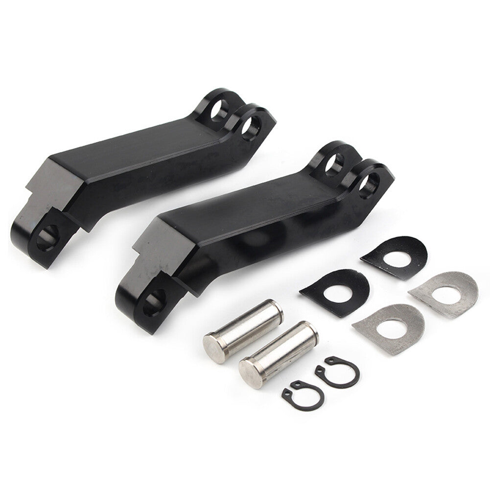 Black Male Mount Foot Peg Extensions for Harley Sportster Softail Road King