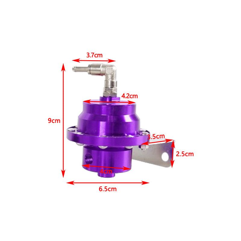 Aluminum 0-160 Psi Adjustable Fuel Pressure Regulator Type-L Universal Purple