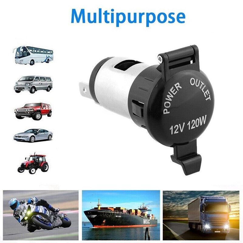 Car cigarette lighter socket with 40-inch cord suitable for motorcycles and boats - n