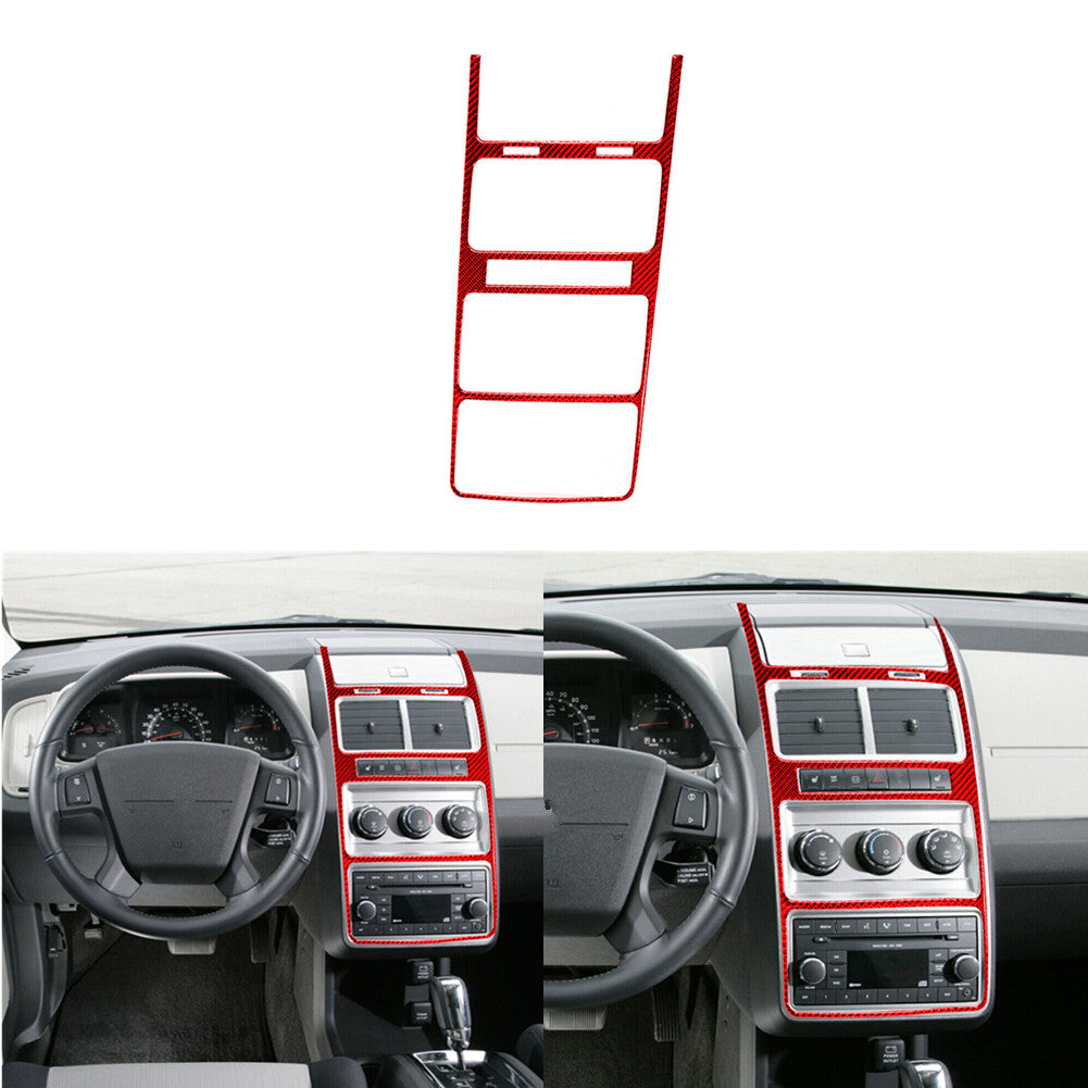 Carbon Fiber Rear Armrest Cup Holder Frame Trim for Dodge for Ram 1500 2009-2012 v