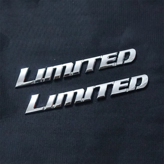 2x Silver Chrome LIMITED High Metal Emblem Decal Sticker Badge V6 4WD SUV Motors