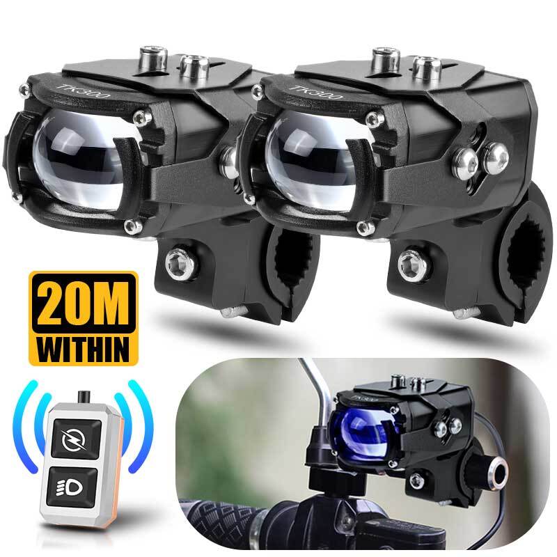 Motorcycle LED Headlight Bulb Spotlight Fog light driving Lamp with Switch 100W