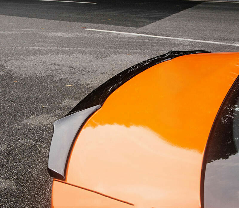 1X Carbon Fiber Rear Trunk Lip Spoiler Wing Trim for Mazda 3 Axela Sedan 2019-23