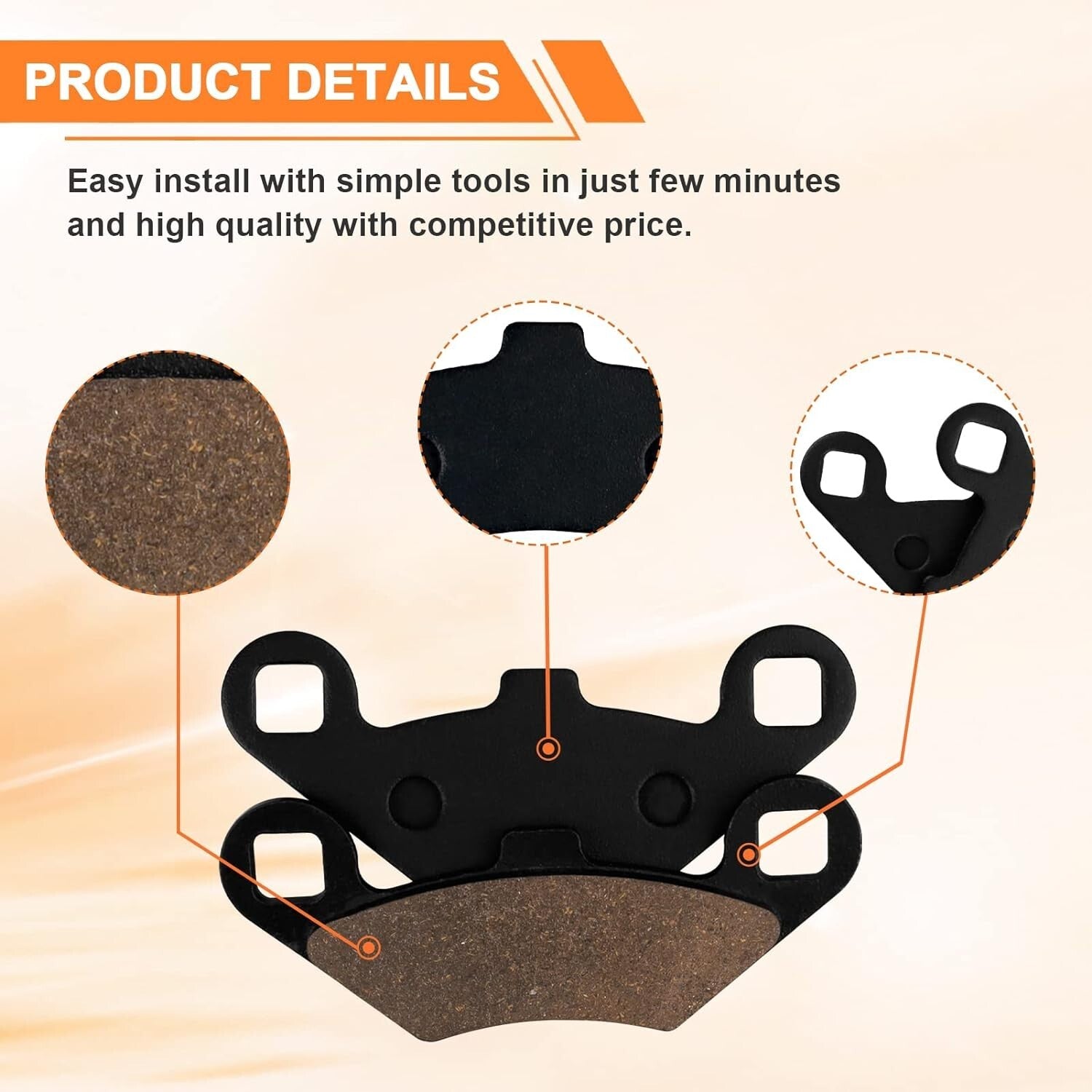 Brake Pad for Scrambler500 Twin 700 EFI MV Twin 800 Xpedition 325 4X4 Trail Boss