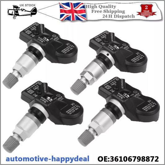 4PCS Tyre Pressure Sensor for BMW 5 F10 F11 6 F12 F13 F06 7 F01 F02 X1 X3 X4