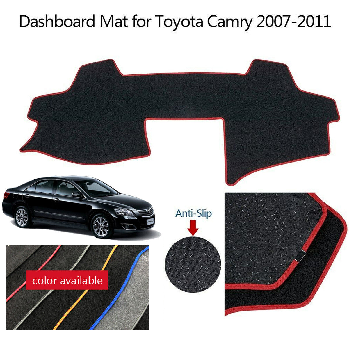 Car Dashboard Cover Dash Mat Pad Sun Shade Fit For T-oyota for Camry 2007-2011