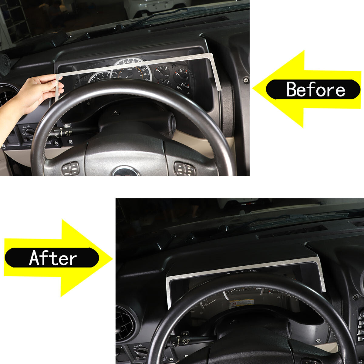 Pear wood ABS interior door decorative strip suitable for Tundra/Sequoia 2022-2023 - v