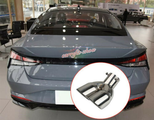 for Hyundai for Elantra 2021 Car Stainless Rear Exhaust Muffler Tip End Pipe Trim 1P